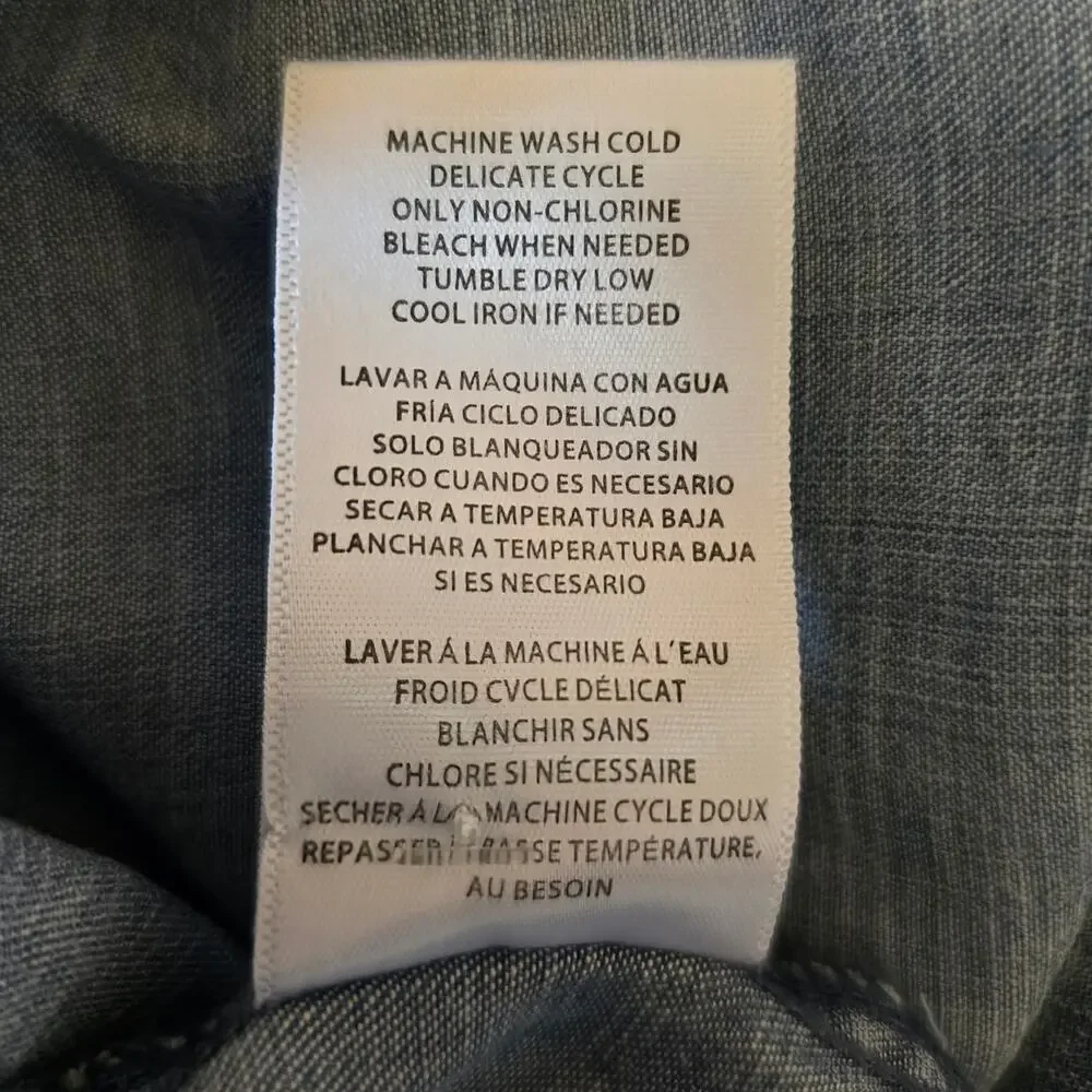 Kut From the Kloth Bruna Denim Chambray Button Front Shirt Dress